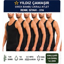 Yıldız Çamaşır Erkek Bambu Likralı Askılı Atlet (315-316-317-318)- 6 Adet