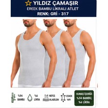Yıldız Çamaşır Erkek Bambu Likralı Askılı Atlet (315-316-317-318)- 3 Adet