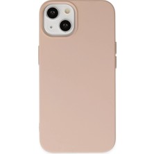 Magicool Iphone 14 Plus Kılıf Nano Içi Kadife Silikon - Pudra