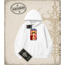 Tarzsokak One Piece Anime Karakterleri  Oversize Unisex Kapşonlu Sweatshirt Beyaz
