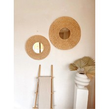 Kai Home Bambu / Rattan 2li Dekoratif Ayna 70-55CM