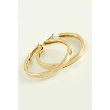 Kare Noktalı Halka Küpe 5,5 cm