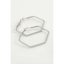 Beşgen Halka Küpe 4 cm