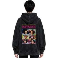 Sevbano Katseye Kpop Müzik Grubu Baskılı Unisex Oversize Yıkamalı Premium Hoodie Sweatshirt