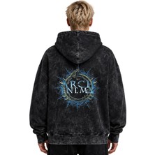 Sevbano Arch Enemy Rock Metal Müzik Grubu Baskılı Unisex Oversize Yıkamalı Premium Hoodie Sweatshirt