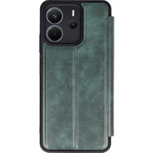 Magicool Xiaomi Redmi Note 14 4g Kılıf Flip Cover - Koyu Yeşil