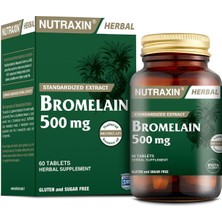 Nutraxin Herbal Bromelain 500 Mg Takviye Edici Gıda (1 x 60 Adet)