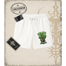 Tarzsokak One Piece Anime Karakterleri  Unisex Şort Beyaz