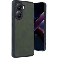 Magicool Xiaomi Poco X7 Pro Kılıf Aras Deri Kapak - Koyu Yeşil