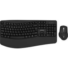 Nusrat Bilişim Everest Km-35 Comfy Siyah Kablosuz Ergonomik Q Multimedia Klavye + Mouse Set