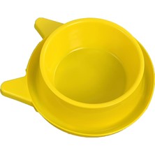 Hsc Bilişim Miapet Plastik Kulaklı Mama Su Kabı 400 ml Sarı