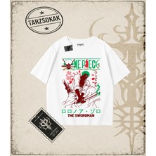 Tarzsokak One Piece Anime Karakterleri  Oversize Unisex Tişört Beyaz