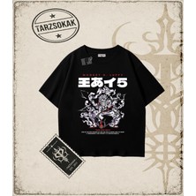 Tarzsokak One Piece Anime Karakterleri  Oversize Unisex Tişört Beyaz