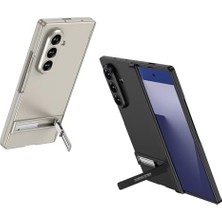 Senon Galaxy Z Fold 7 Kılıf Zore Kıpta Standlı Kapak (Siyah)