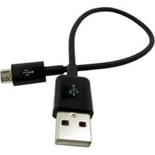 4568 Micro USB Kısa Data Şarj Kablosu Android Uyumlu (15 Cm)