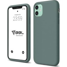 iPhone Kılıf Ince Sıvı Silikon 3 Katmanlı Tam Kaplamalı Yumuşak Jel Kauçuk Kılıf Kapak (Yeşil, iPhone 11)