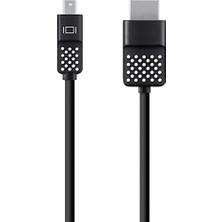 Mini 1.8 M Display Port To HDMI Cable Siyah