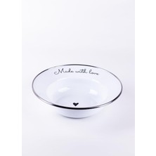 Love Emaye Çukur Makarna ve Salata Tabağı