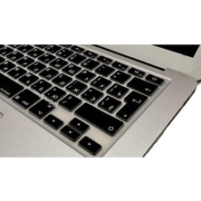Rusça Klavye Koruyucu Silikon Apple MacBook Air 13 & Pro 13/15 ile Uyumlu | Uk Iso Ters L Enter | A1278 A1502 A1425 A1369 A1466 A1286 A1398 Siyah
