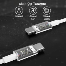 Type C-C Hızlı Şarj Kablosu, 60WATT Pd, 1metre, Tpe Dış Yüzey, iPhone 15/16 ve Android Için (1AD x 1metre Açık Gri)