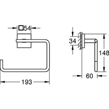 Start Cube Quickfix Halka Havluluk, Duş/banyo Aksesuarları, Krom, 40975000