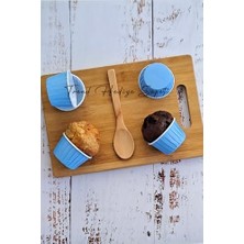 50'li Soft Pastel Mavi Muffin Cupcake Kalıbı Kek Kapsülü, Muffin Kek Kalıbı, Airfryer Uyumlu