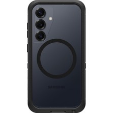 Defender Serisi Xt Şeffaf Kılıf Mıknatıslı  Galaxy S25 Için, Darbeye Dayanıklı, Düşmeye Dayanıklı, Ultra Sağlam, Koruyucu Kılıf, Askeri Standartlara Göre 7x Test Edildi, Şeffaf/siyah