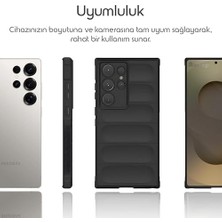 Galaxy S25 Ultra Için Koruyucu Kalın Yapılı Rugged Tpu Silikon Kılıf Kamera Yükseltili Içi Süet Dokulu Kenarları Darbe Emici ve Kayma Önleyici Özellikli Tam Kaplayan Koruyucu Kılıf