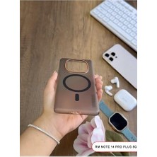 Magsafe Mat Sert Klein Kılıf Siyah Redmi Note 14 Pro Plus 5g ile Uyumlu