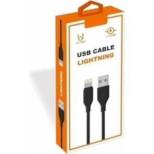 Yetty 2.4A 1m Lightning ile Uyumlu Kablo Siyah YKB-02S