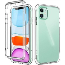 360 Tam Koruma Silikon Kılıf IPhone 11 Ile Uyumlu Kılıf Scratch Resistant, 360 Ön Arka Dust-Prof Tam Koruma IPhone 11 Ile Uyumlu Silikon Kılıf, Şeffaf