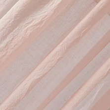 No. 918 Tayla Ezilmiş Doku Yarı Şeffaf Çubuk Cep Perde Paneli, 127 cm x 213 Cm, Pembe