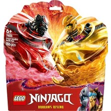 Ejderha Spinjitzu Savaş Paketi 71826-6 Yaş ve Üzeri Çocuklar Için 2 Minifigürü Içeren Yaratıcı Oyuncak Yapım Seti, Doğum Günü Hediyesi (186 Parça)