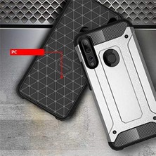 Y9 Prime 2019 / Y9 2019 / P Smart Z ile Uyumlu Çift Katman Koruyucu Crash Military Tank Kılıf - Rose Gold