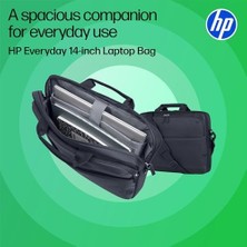 Hp 14" Everyday Laptop Çantası, 600D Geri Dönüşümlü Polyester, 9l, Dolgulu Bölme, Su Geçirmez, Çıkarılabilir Omuz Askısı, Gri