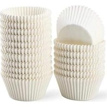 Takribi 100 Adet Büyük Boy Beyaz Muffin Kek Kalıbı 50X40 Mm, Cupcake Kağıdı, Brownie Kalıbı