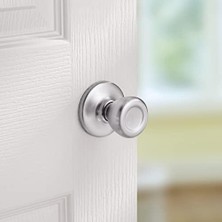 (Updated Packaging, Satin Chrome) - Kwikset 92001-514 Tylo Hall & Closet Knob In Satin Chrome