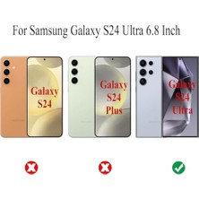 S24 Ultra Kılıf Kamera Lens Korumalı Kablosuz Şarj Destekli Arkası Şeffaf Parlak Kenarlı Kapak Esnek Silikon Ince Kılıf Mavi