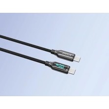 X-Powerdigi 5A 100W 120 cm Type-C To Type-C Dijital Ekranlı Hızlı Şarj/data Kablosu