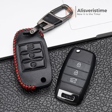 Alisveristime Deri Anahtar Kılıfı (Kia Ceed, Cerato, Sorento, Sportage ile Uyumlu)