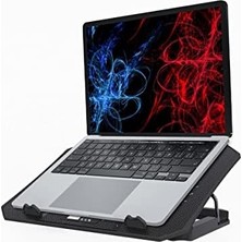 Ventus 5 Fanlı LED Aydınlatmalı Notebook Soğutucu Siyah
