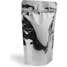 Şeffaf Metalize Doypack Ambalaj Paketi 50’li – Kilitli Stand Up Pouch Gıda Saklama ve Paketleme Poşeti (11 × 18,5 Cm)