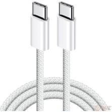 Usb-C To Usb-C Hızlı Şarj Kablosu Type-C 60W Pd, 1m Örgülü Şarj Kablosu; 15 16 Pro Max, S24 S23 Ultra, iPad Pro ve Usb-C Cihazlarla Uyumlu - Bydiz