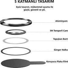 iPhone 17 Pro/iphone 17 Pro Max Için Lens Koruyucu 9h Temperli Cam Kamera Koruyucu Apple iPhone 17 Pro ve iPhone 17 Pro Max Lens Koruyucu (Titanyum Gri, iPhone 17 Pro/17 Pro Max)