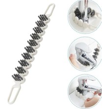 2'li 360° Bükülebilir Aralık Temizleme Fırçası, 26,5 cm Esnek Saplı Kavisli Yüzey Temizleyici, Askı Delikli Çok Amaçlı Mutfak Banyo Lavabo Temizlik Fırçası