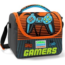 Coral High Ilkokul Beslenme Çantası - Erkek Çocuk - Gri Kırmızı Gamers