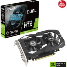 Asus DUAL-RTX3050-O6G Nvıdıa Geforce Rtx 3050 6g 6gb Gddr6 96BIT 1537MHZ Oc DVI HDMI Dp Ekran Kartı