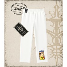 Tarzsokak One Piece Anime Karakterleri  Unisex Baggy Eşofman Altı Beyaz