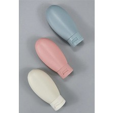 Hace Bazaar 3'lü Doldurulabilir Çantalı Seyahat Tipi Şişe Seti Boş Krem Şişesi 60ML