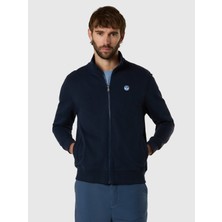 North Sails Tam Boy Fermuarlı Dik Yaka %100 Organik Pamuk Erkek Sweatshirt